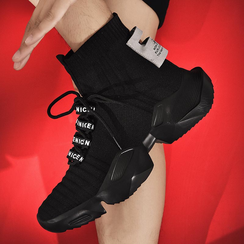 Street Fashion Outlet - Plus Size Hightop High-soled Men Sport