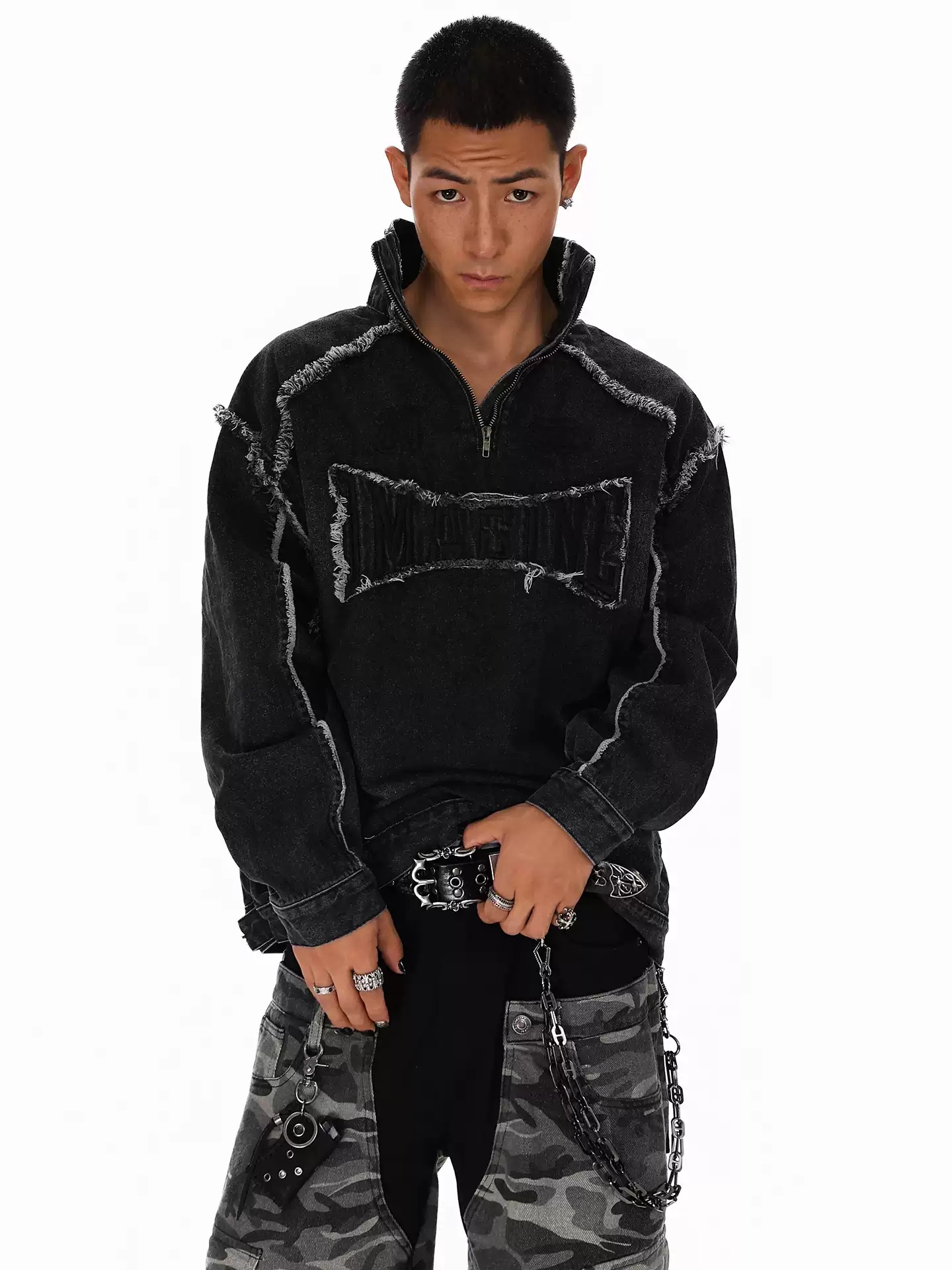 Street Fashion China - American Style High Street Splicing For