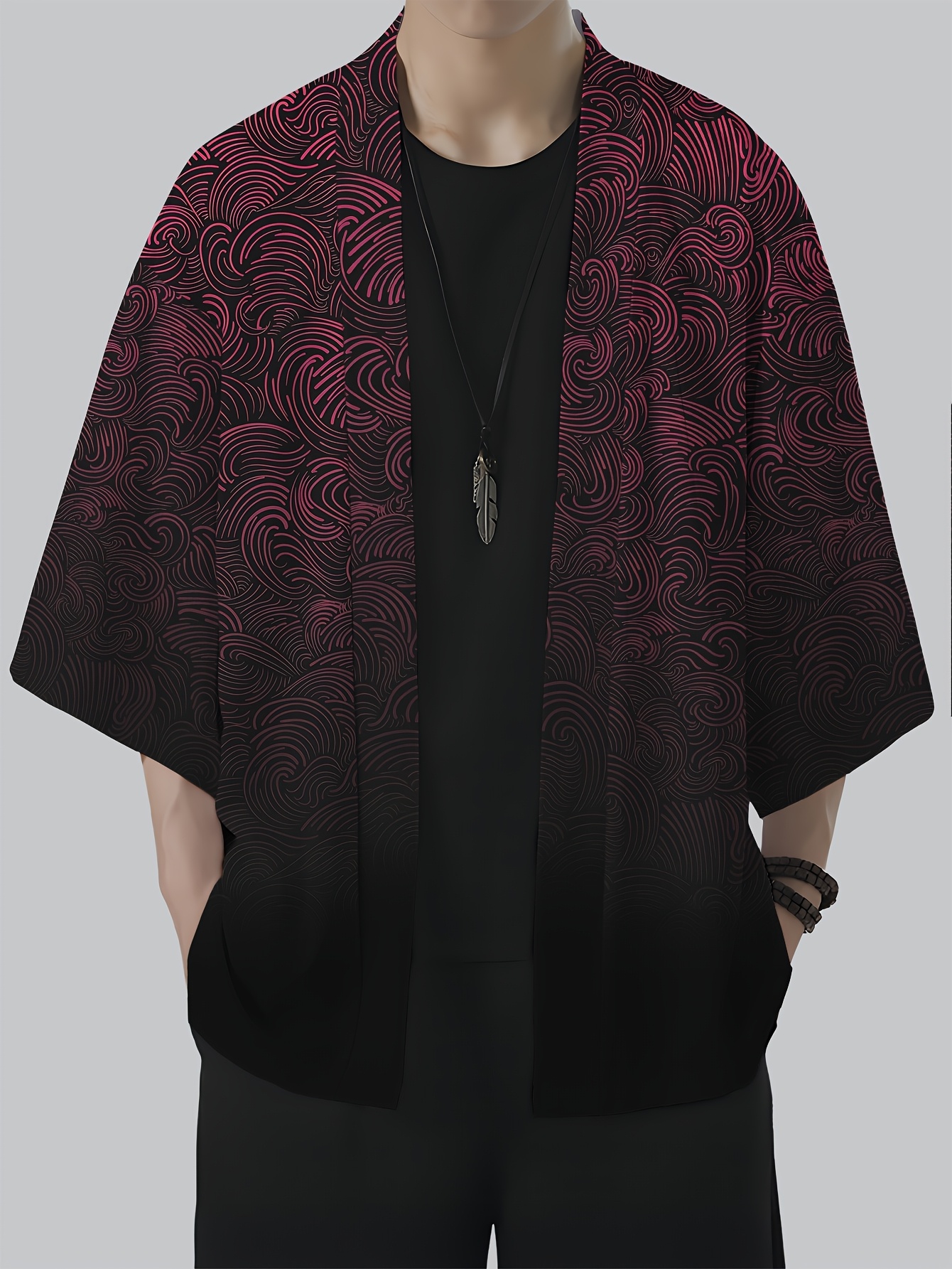 Street Fashion Styles - 2026 Summer New Men's Kimono 3D
