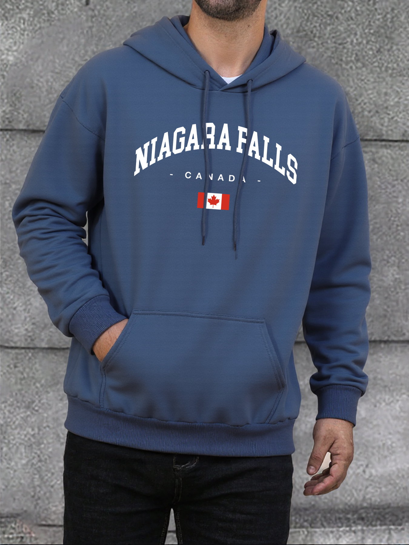 Street Fashion Canada - Niagara Falls Canada Print Men's Hoodies