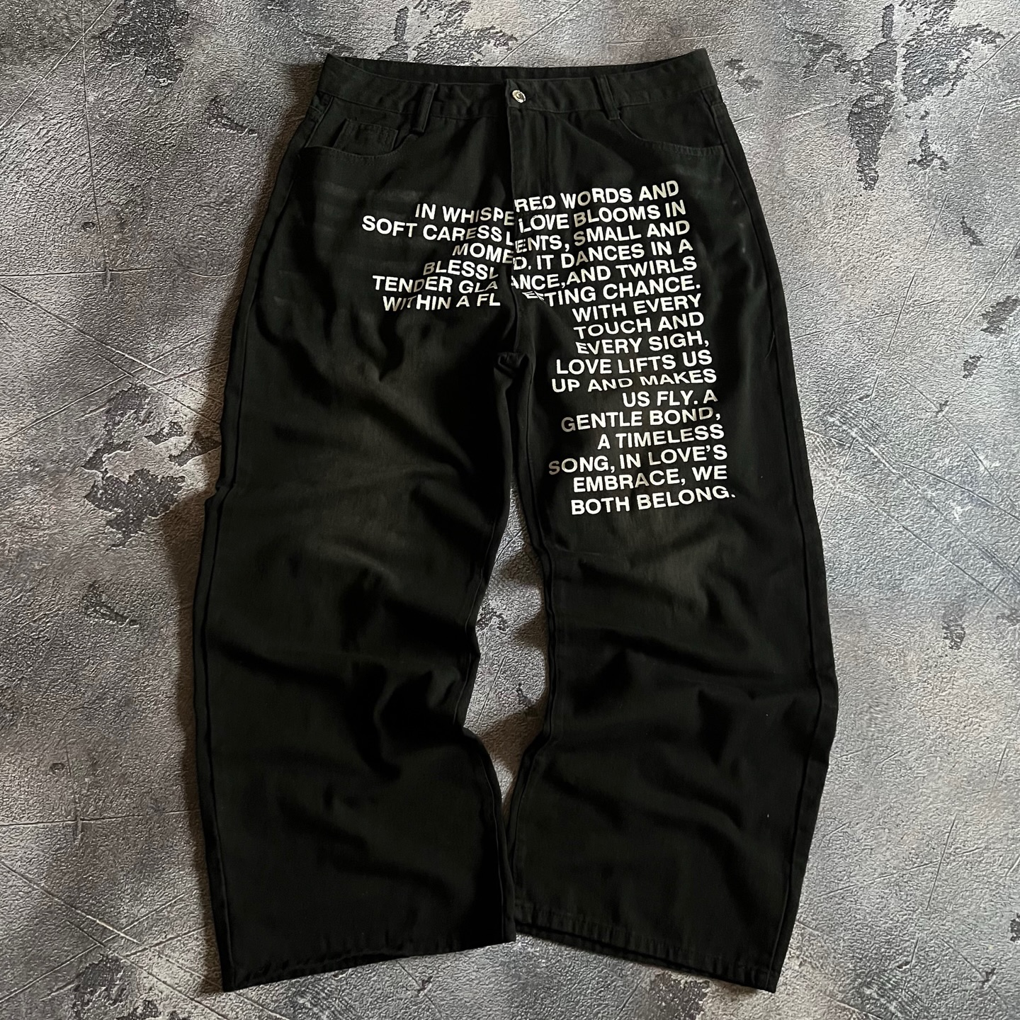American Pattern Letter Jeans  - Street Fashion China のレビューと価格