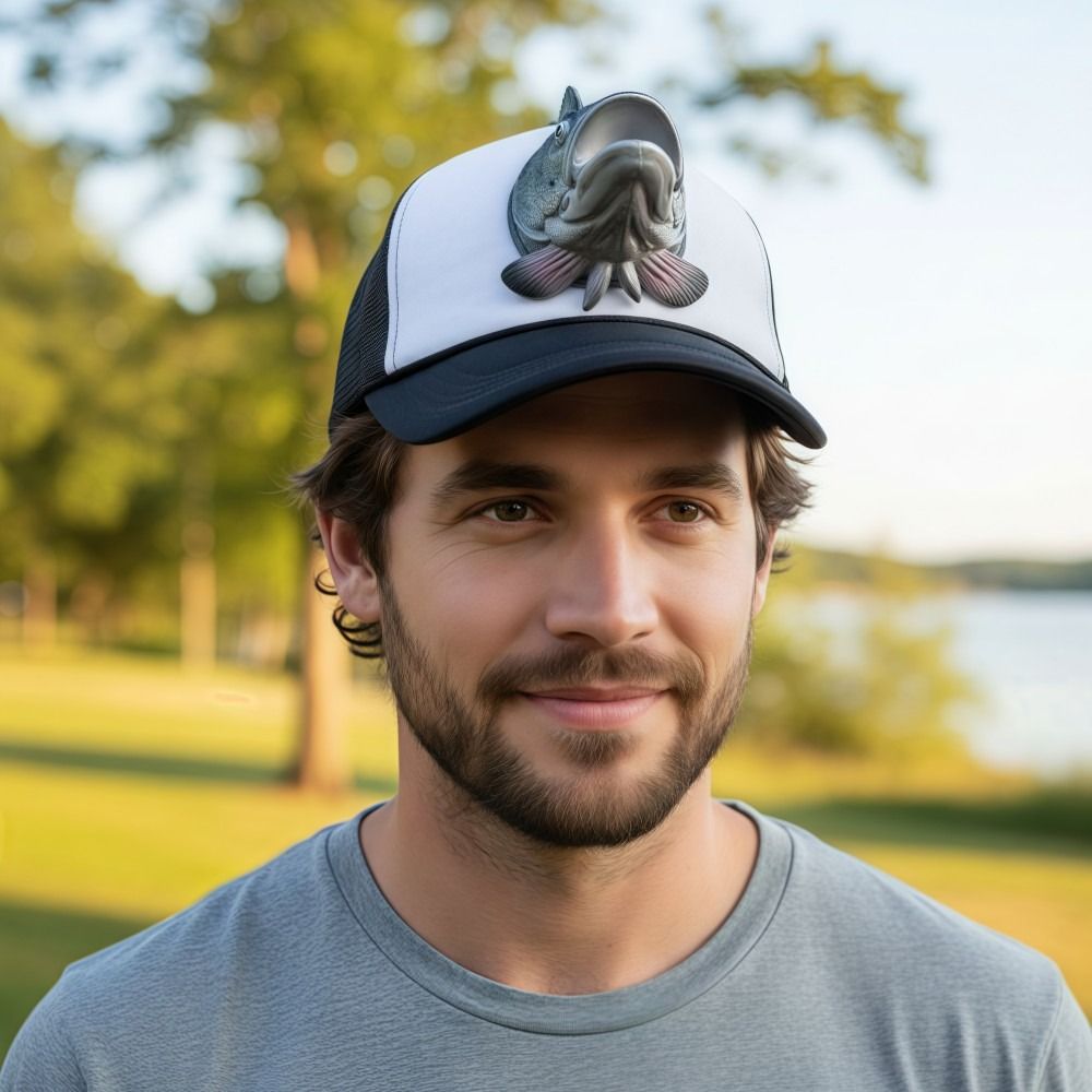 Funny 3D Fish Animal Trucker H - Baseball Cap Fitted のレビューと価格
