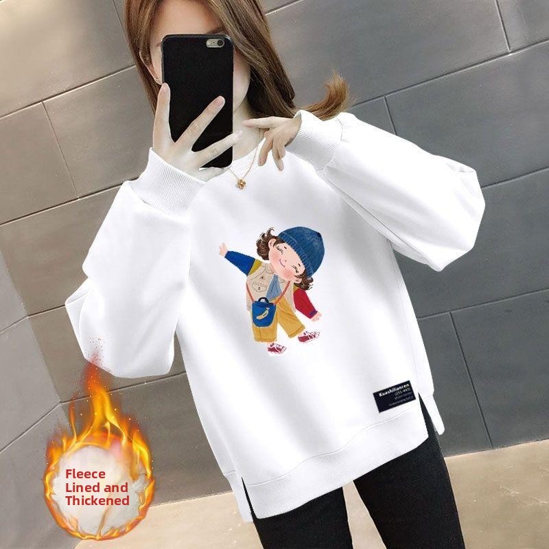 Thickened Fleece Oversize Loos - Oversized Crewneck Fleece のレビューと価格