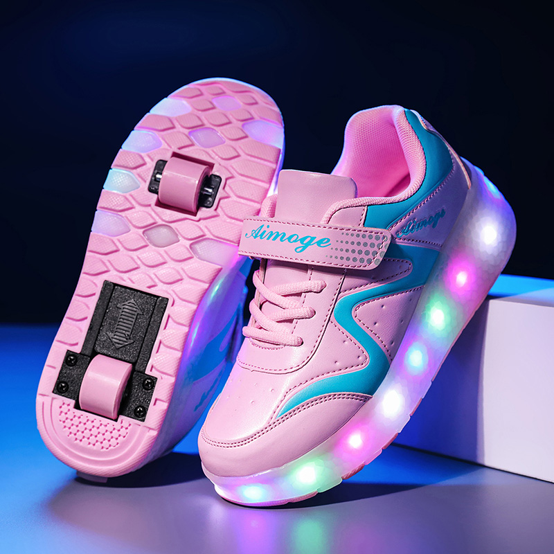 Fashion Luminous Roller Skates - Street Fashion Boy のレビューと価格