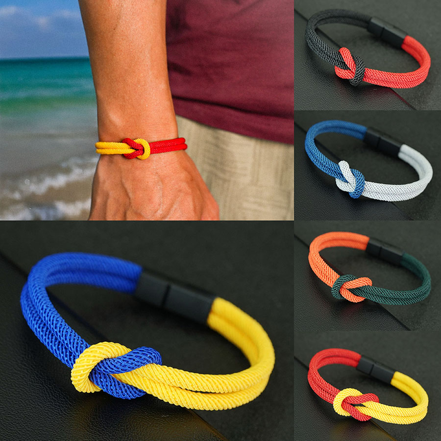 5 Styles Men Rope Bracelet Tru - Street Fashion Milan のレビューと価格