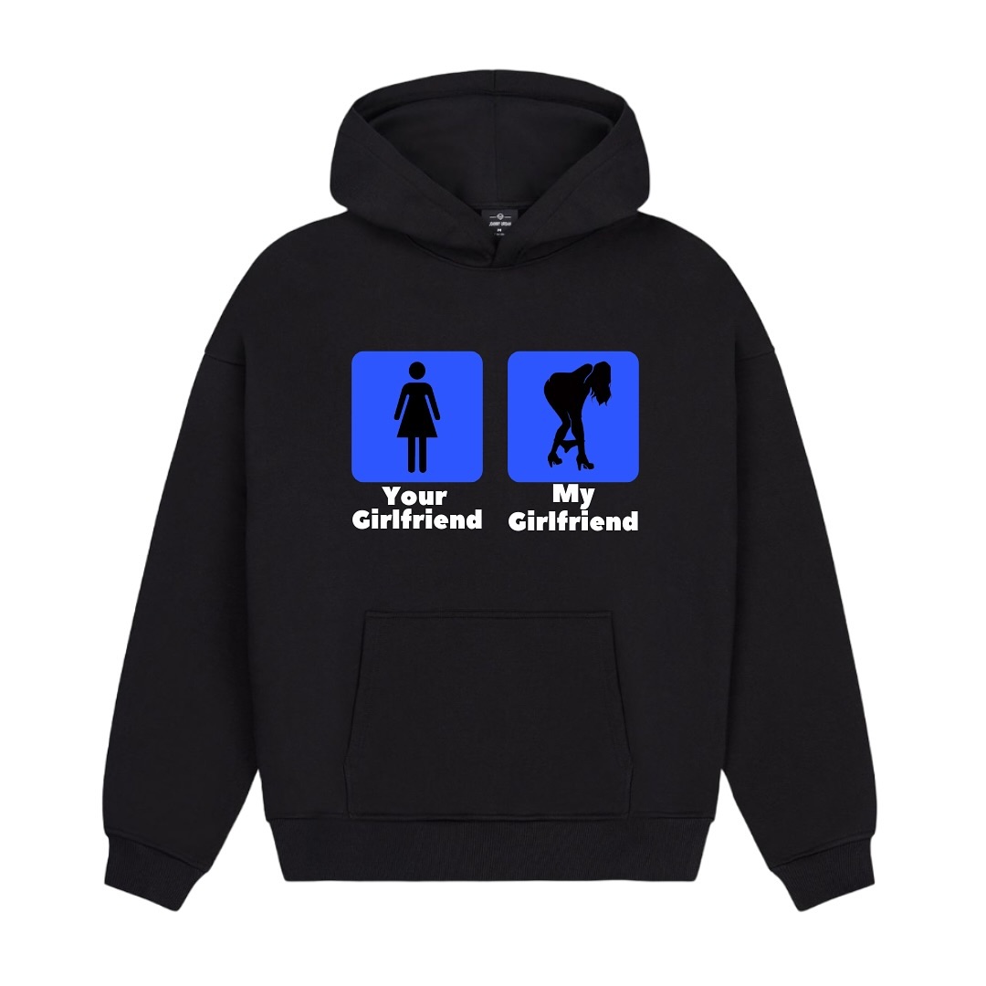 Your Girl Vs My Girl Hoodie Fa - Street Fashion Vs High Fashion のレビューと価格