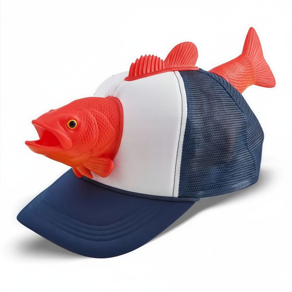 Funny 3D Fish Animal Trucker H - Baseball Cap Fitted のレビューと価格