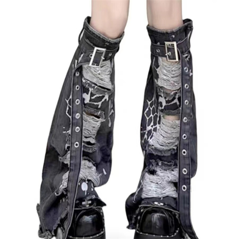 Fashion Buckle Belt Leg Warmer - Street Fashion In Japanese のレビューと価格