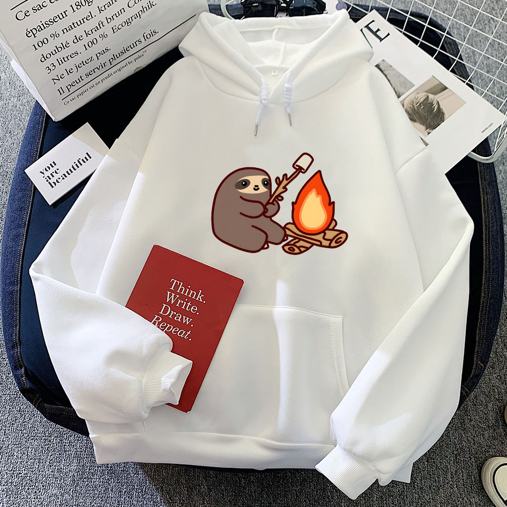 Sloth Kawaii Women Loose Stree - Oversized Crewneck Fleece のレビューと価格