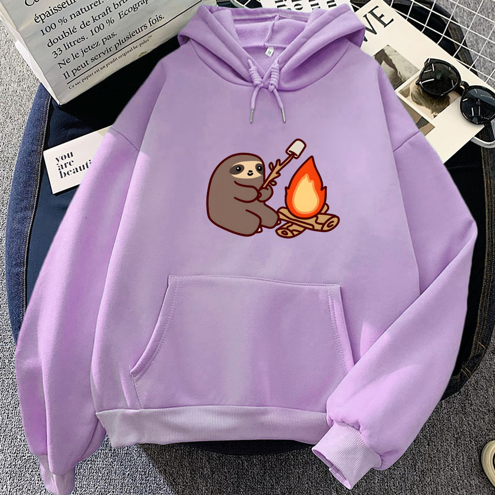 Sloth Kawaii Women Loose Stree - Oversized Crewneck Fleece のレビューと価格