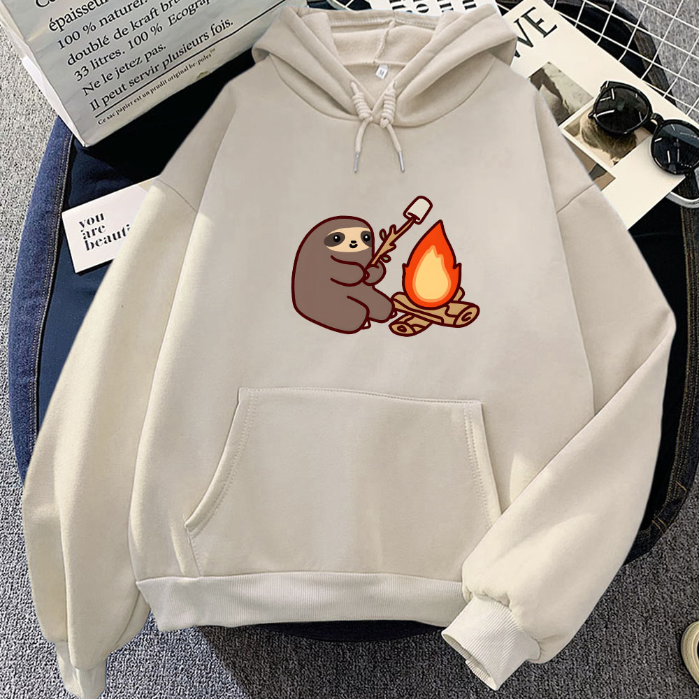 Sloth Kawaii Women Loose Stree - Oversized Crewneck Fleece のレビューと価格
