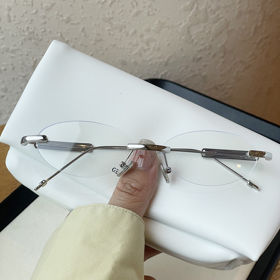 Plain Frameless Oval Flat Glas - Street Fashion Shoot のレビューと価格