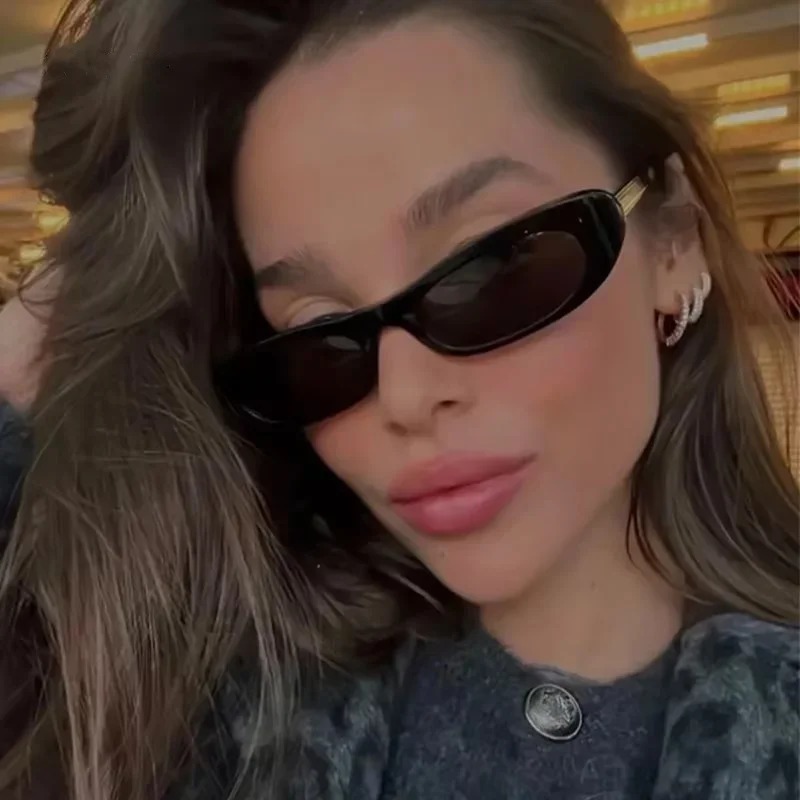 New Retro Oval Frame Sunglasse - Street Fashion Shoot のレビューと価格