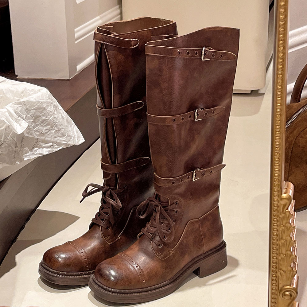 Women's Knee High Boots Vintag - Street Fashion Vintage のレビューと価格