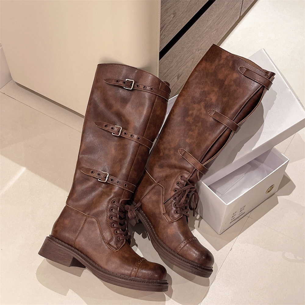 Women's Knee High Boots Vintag - Street Fashion Vintage のレビューと価格