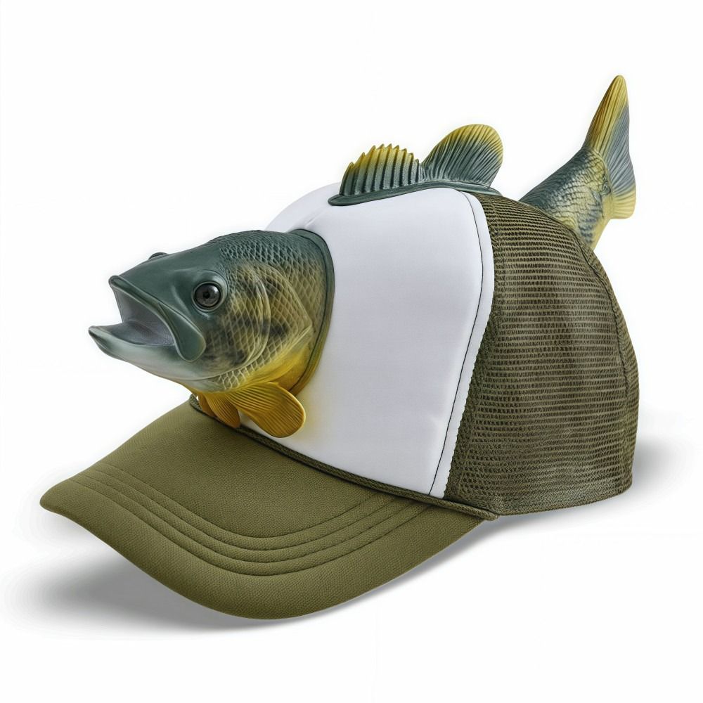 Funny 3D Fish Animal Trucker H - Baseball Cap Fitted のレビューと価格