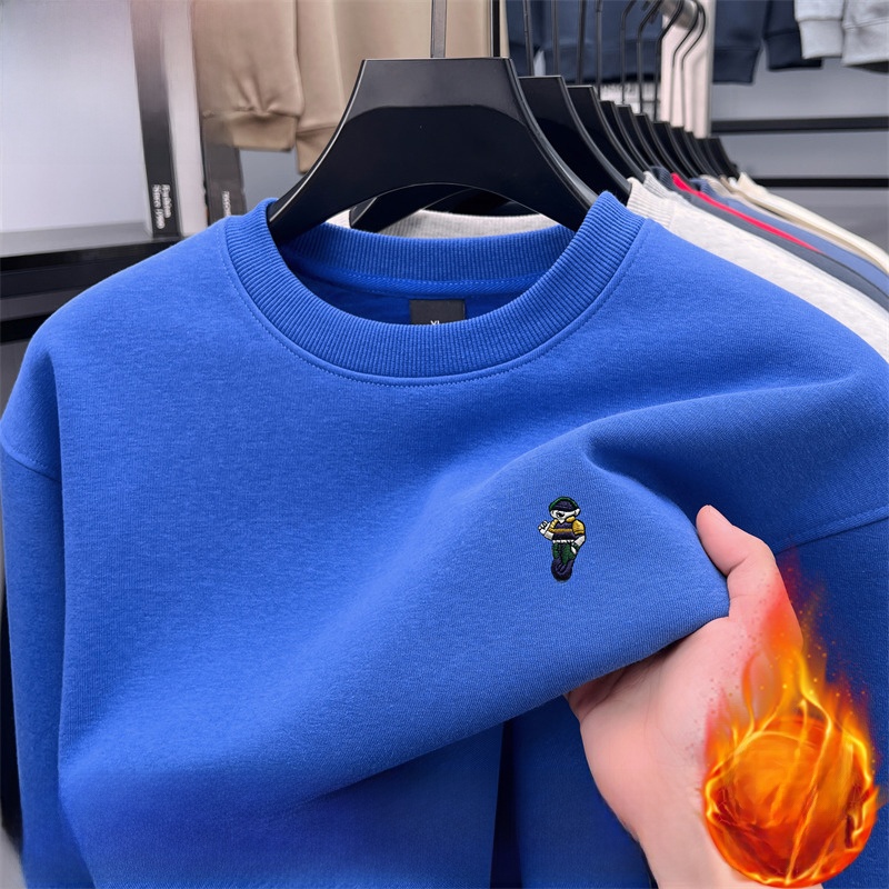 Thickened Fleece Long Sleeve C - Oversized Crewneck Fleece のレビューと価格