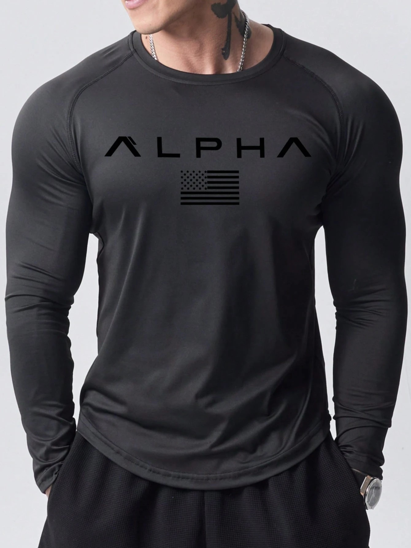 New men's long-sleeved T-shirt - Street Fashion China のレビューと価格