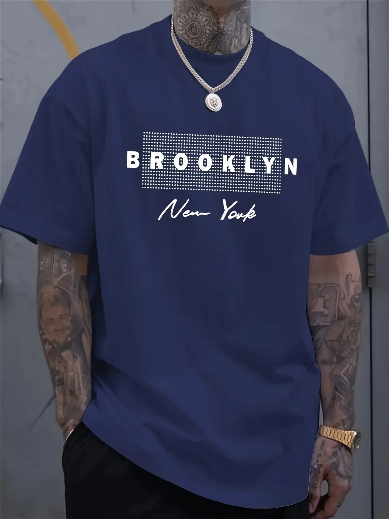 Men's New York Letter Printed  - Street Fashion New York のレビューと価格