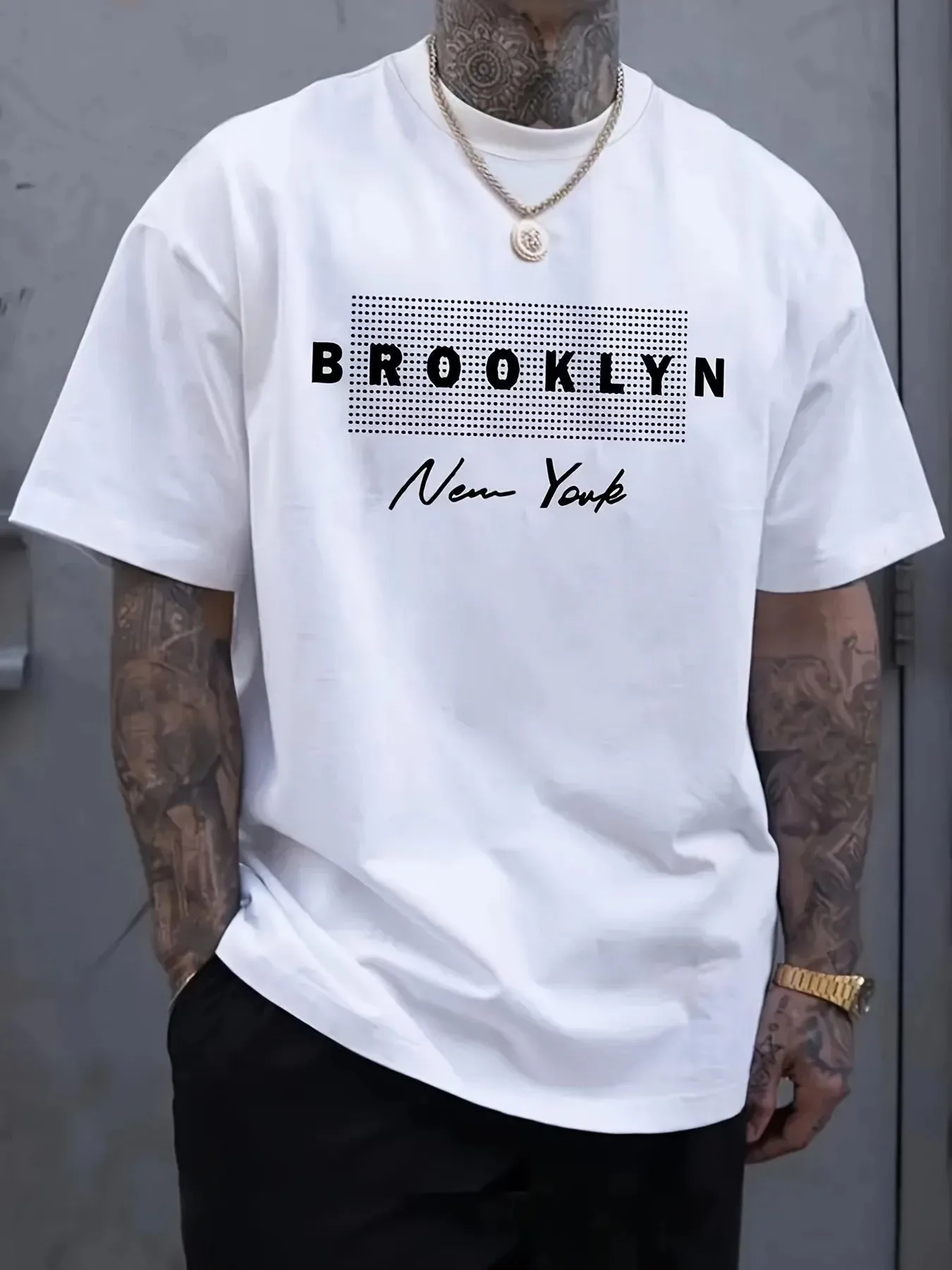 Men's New York Letter Printed  - Street Fashion New York のレビューと価格