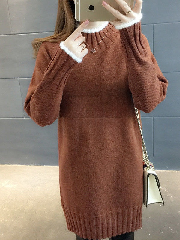 Women's Fleece Lined Oversized - Oversized Crewneck Fleece のレビューと価格