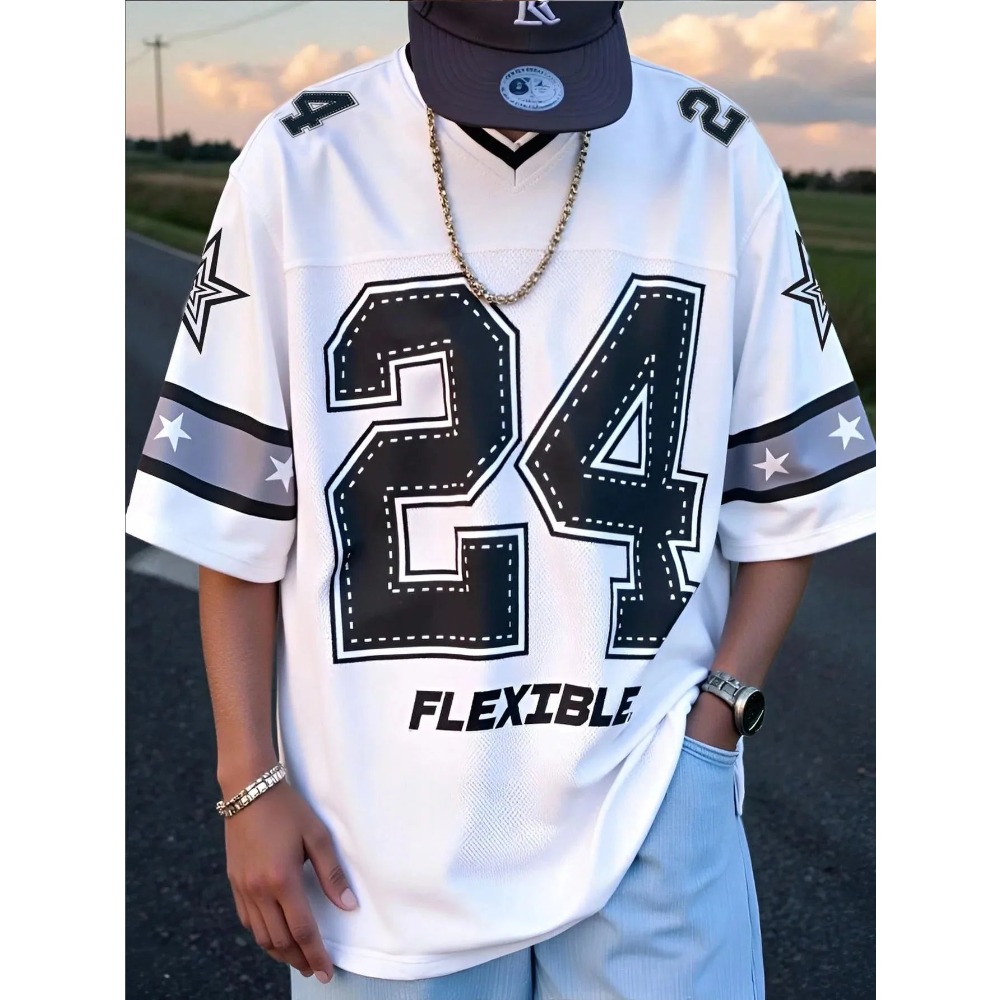 2026 Summer New Men's V-Neck T - Street Fashion News のレビューと価格