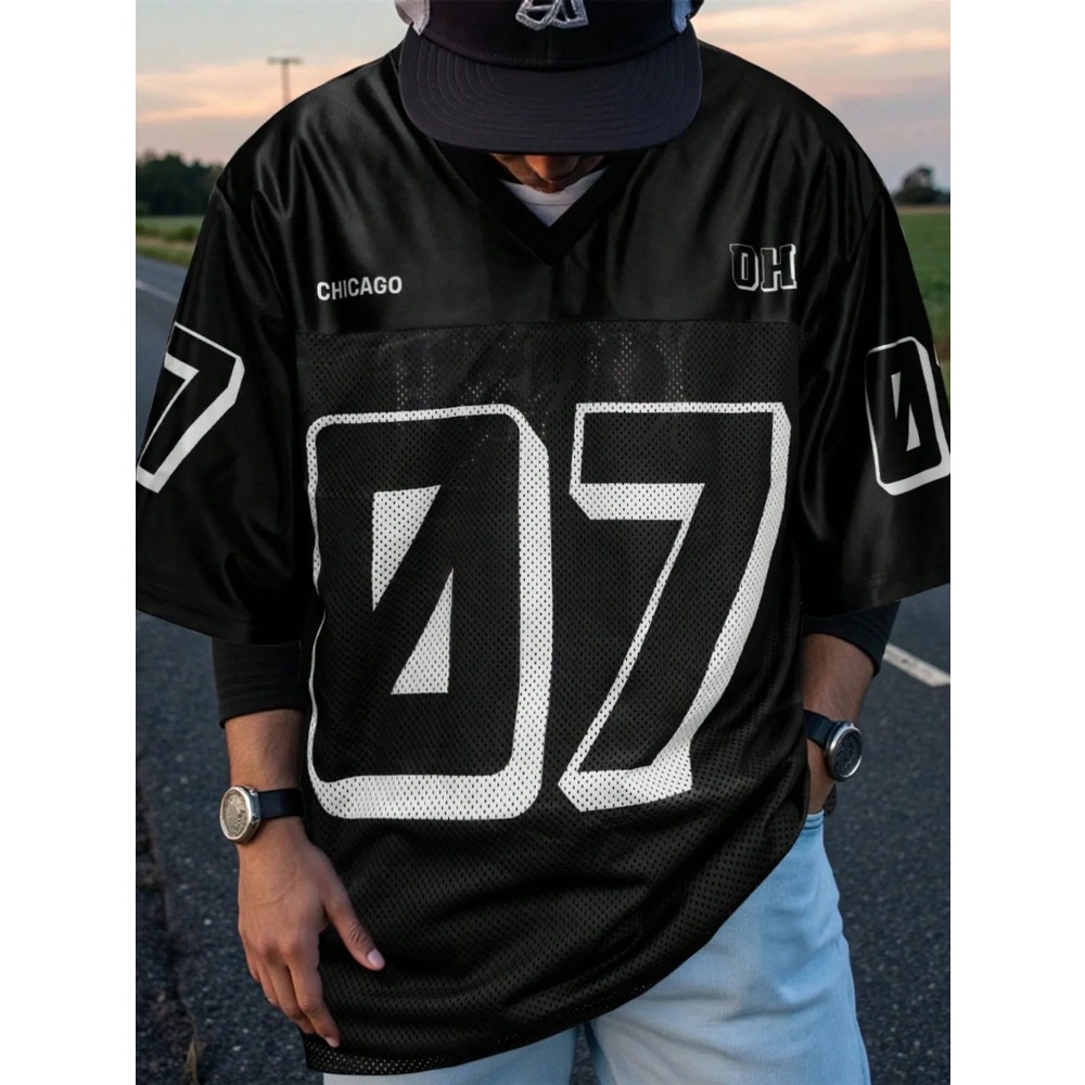 2026 Summer New Men's V-Neck T - Street Fashion News のレビューと価格