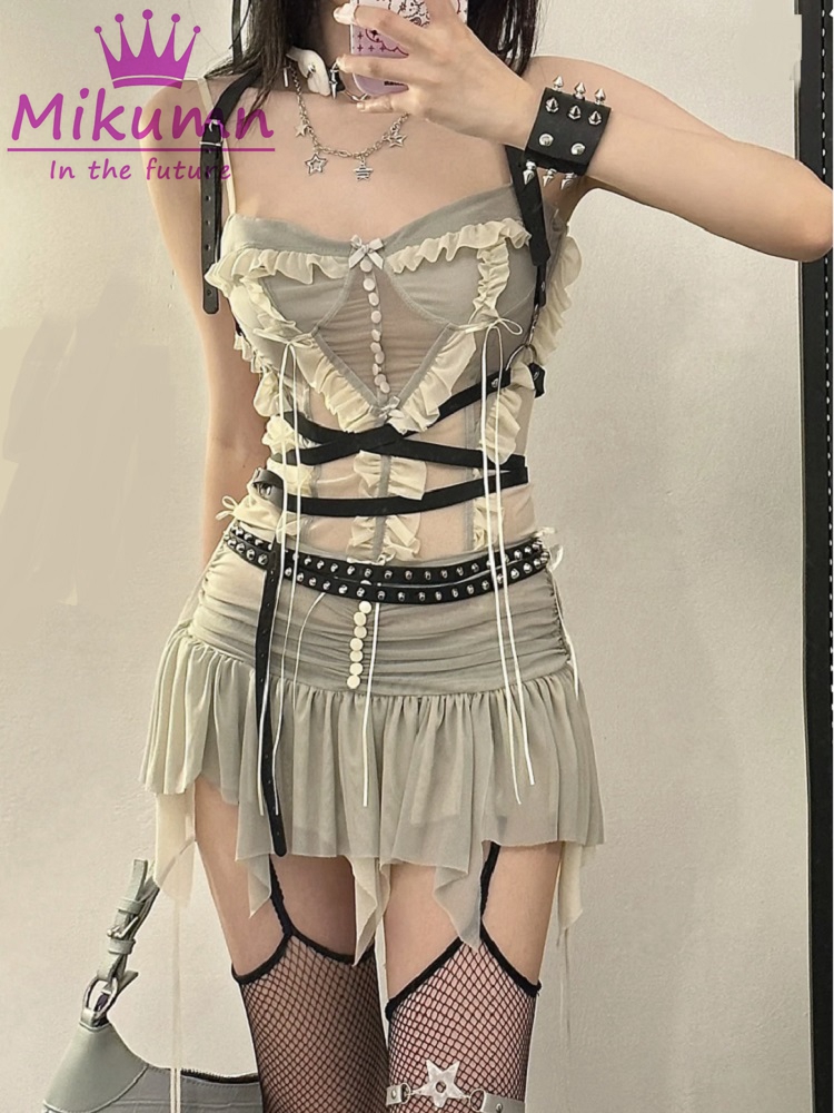 Y2k Two Piece Set Outfit Aesth - Street Fashion News のレビューと価格