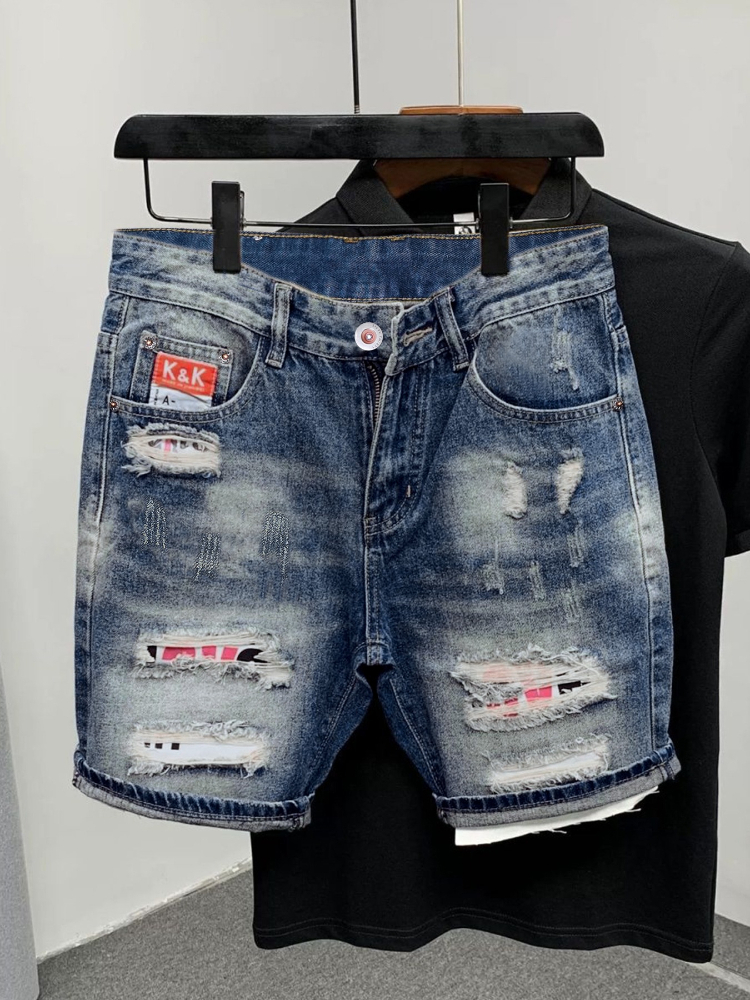 2026 Summer Ripped Straight Me - Street Fashion Korean のレビューと価格