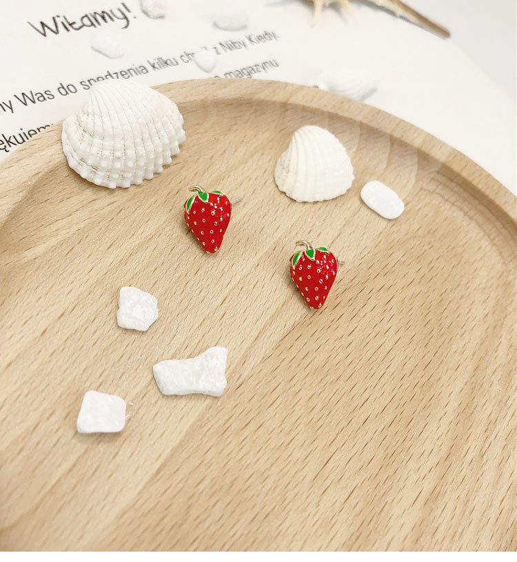 Acrylic Strawberry Earrings Fa - Street Fashion Shoot のレビューと価格