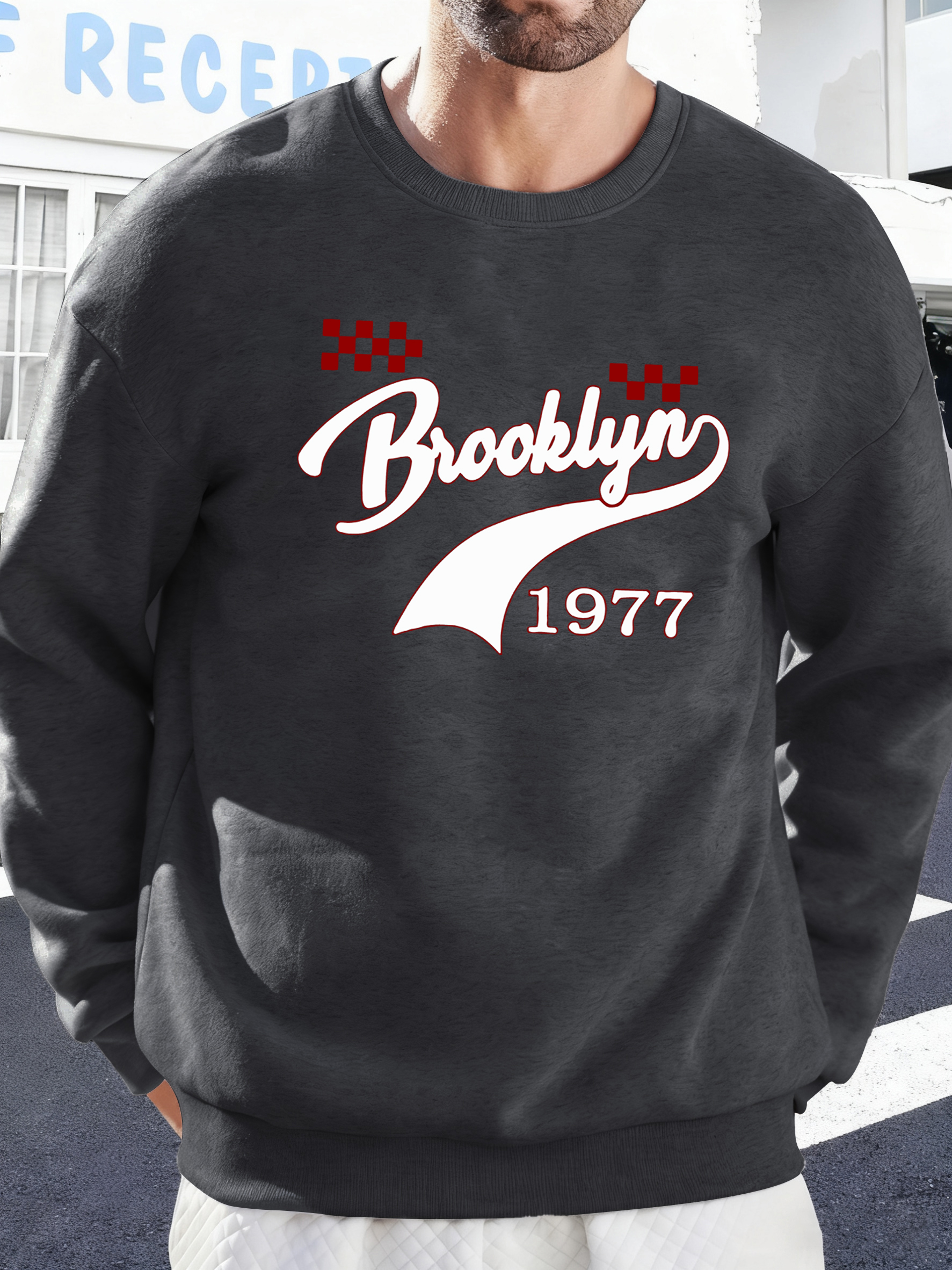 Brooklyn 1977 Creative Printed - Oversized Crewneck Fleece のレビューと価格