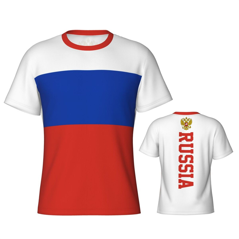Russian Flag 3D Print T-shirt  - Street Fashion Russia のレビューと価格