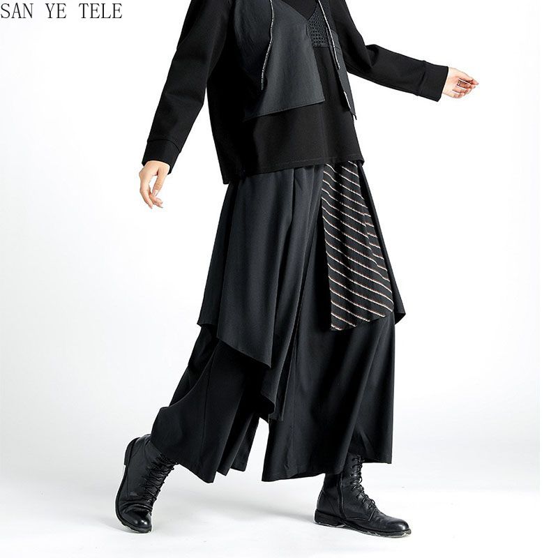 Men Black Irregular Pants Japa - Street Fashion In Japanese のレビューと価格