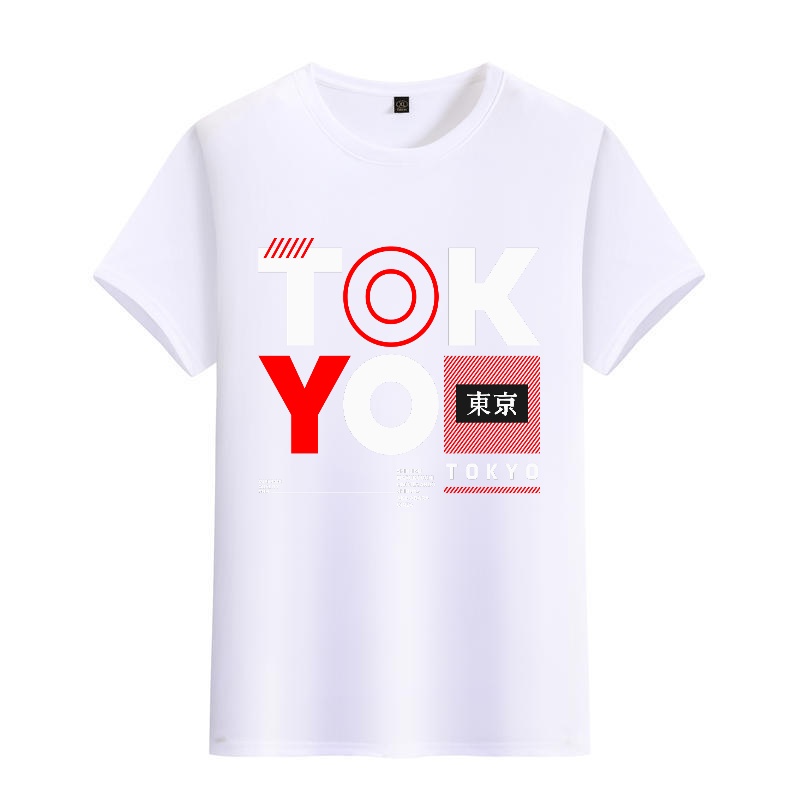 Men's Black Round-Neck Short-S - Street Fashion Tokyo のレビューと価格