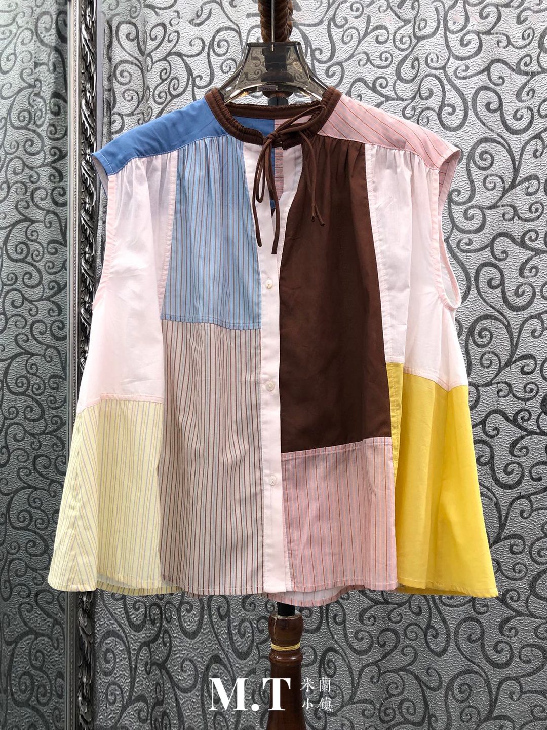 Loose Striped Color Block Slee - Street Fashion Milan のレビューと価格