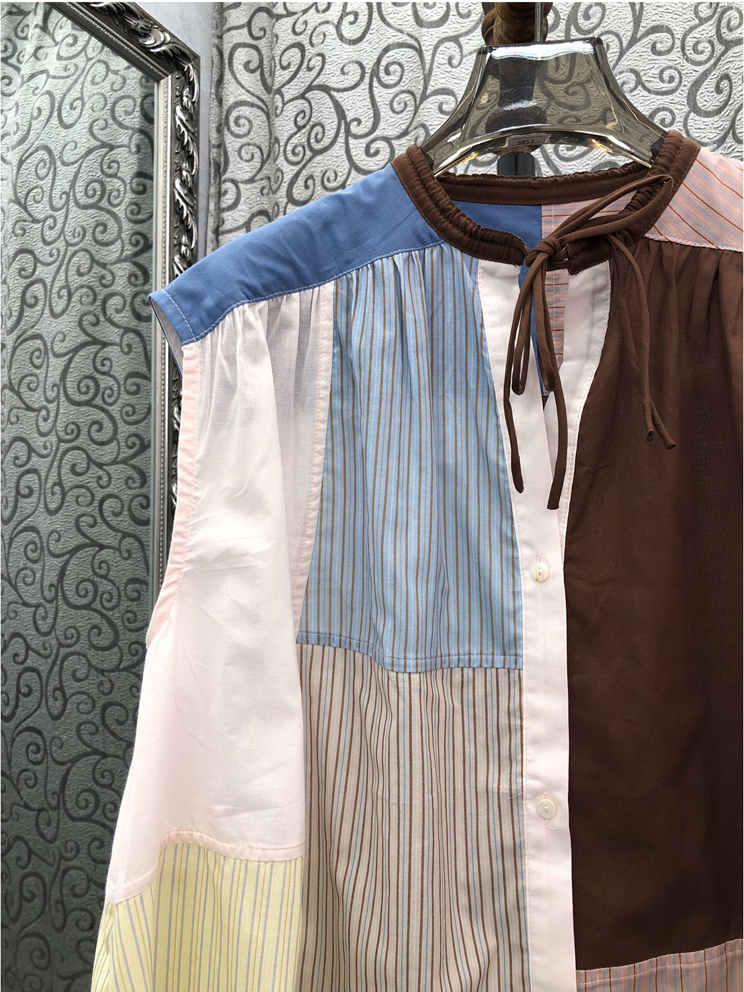 Loose Striped Color Block Slee - Street Fashion Milan のレビューと価格
