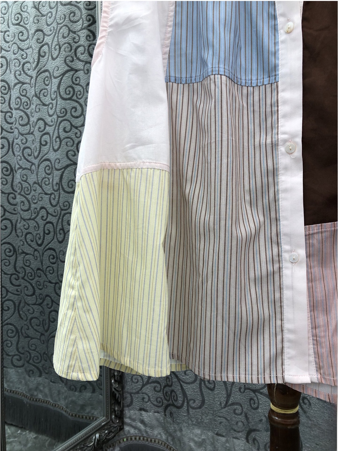 Loose Striped Color Block Slee - Street Fashion Milan のレビューと価格