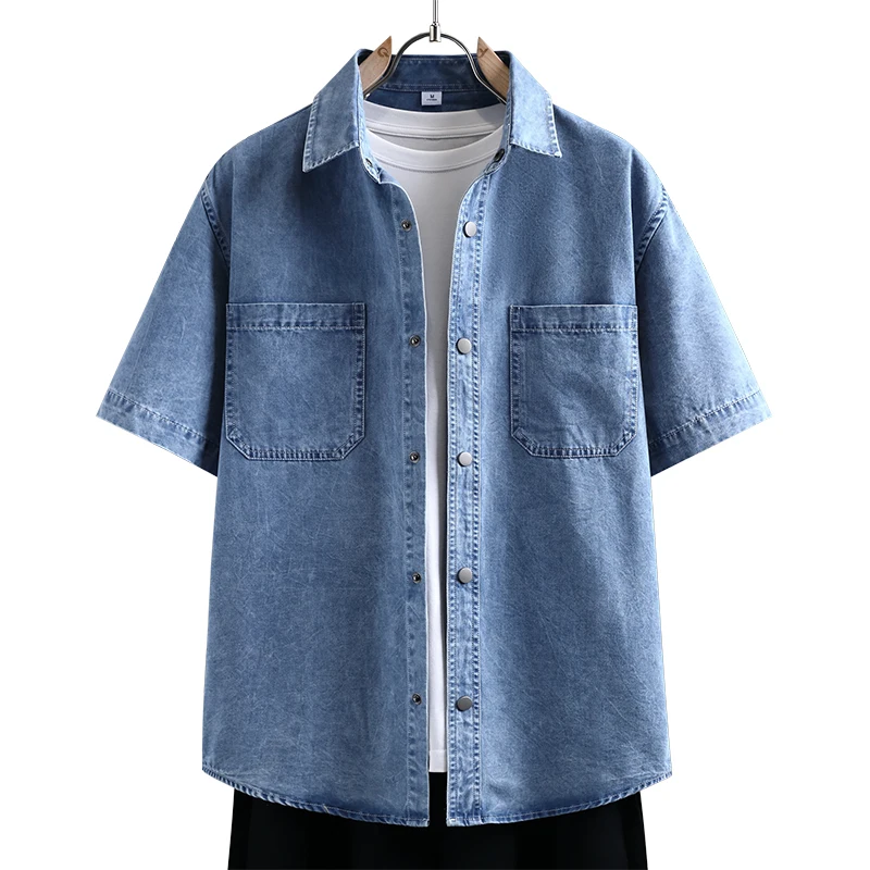 Men's Thin Denim Shirt New Sum - Street Fashion News のレビューと価格