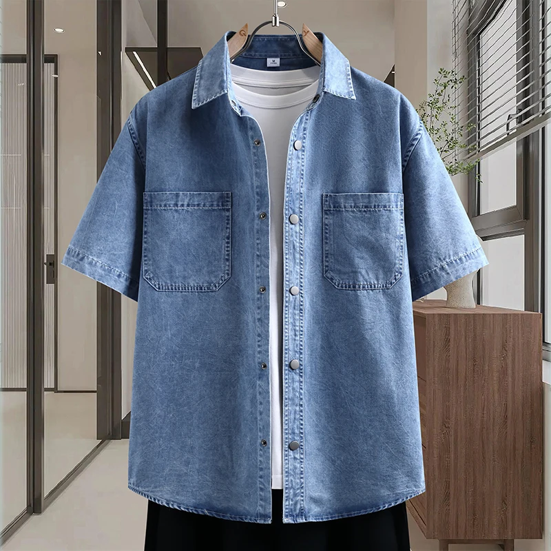 Men's Thin Denim Shirt New Sum - Street Fashion News のレビューと価格