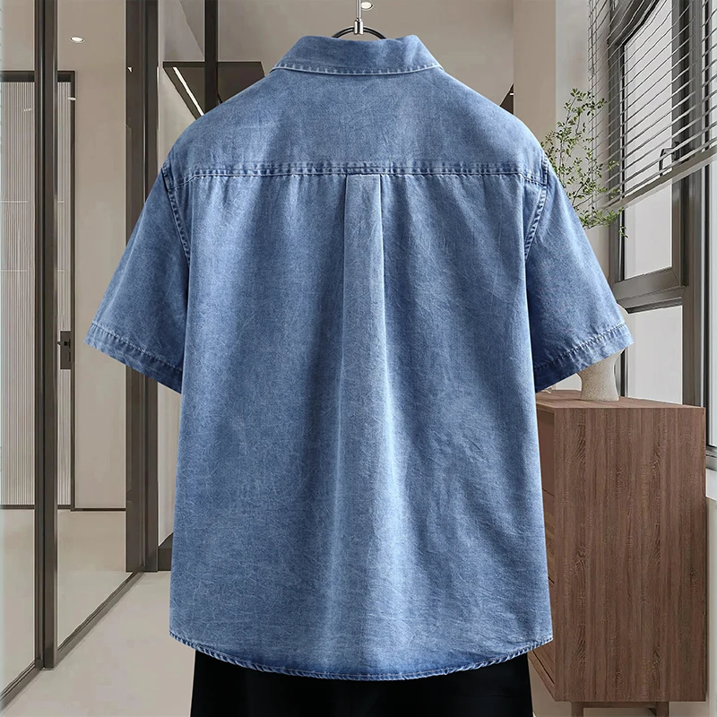 Men's Thin Denim Shirt New Sum - Street Fashion News のレビューと価格