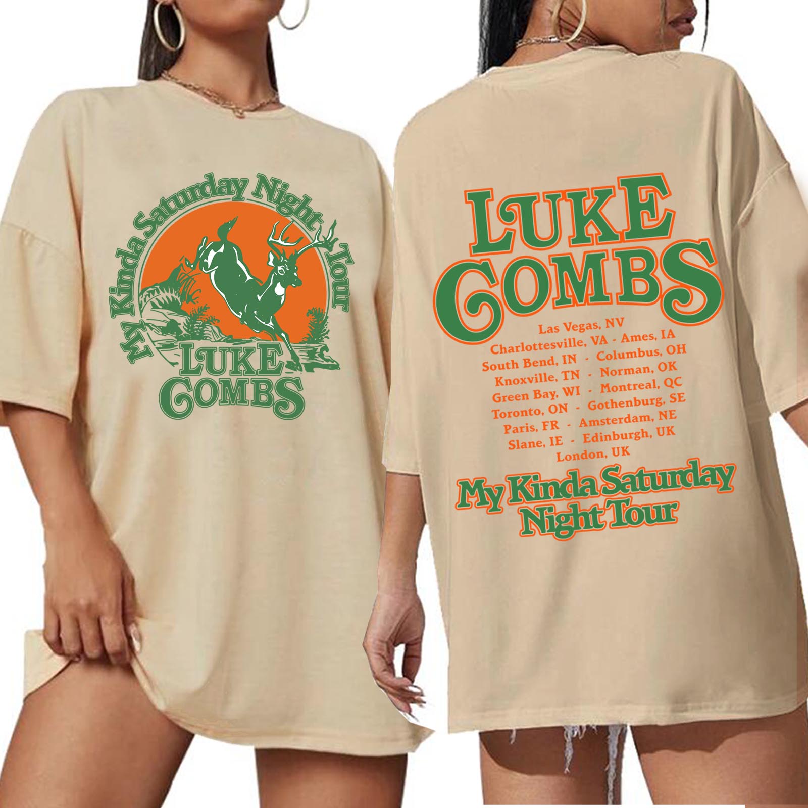 Luke-Combs Tour 2026 Shirt Wom - Oversized Crewneck Fleece のレビューと価格