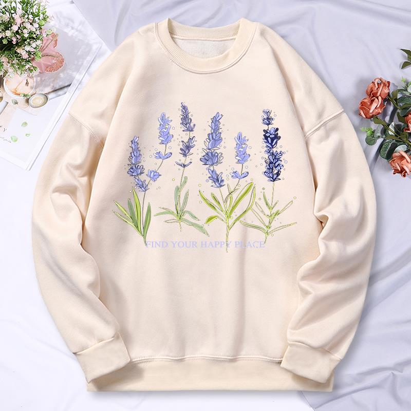 Beautiful Of Lavender Printing - Oversized Crewneck Fleece のレビューと価格