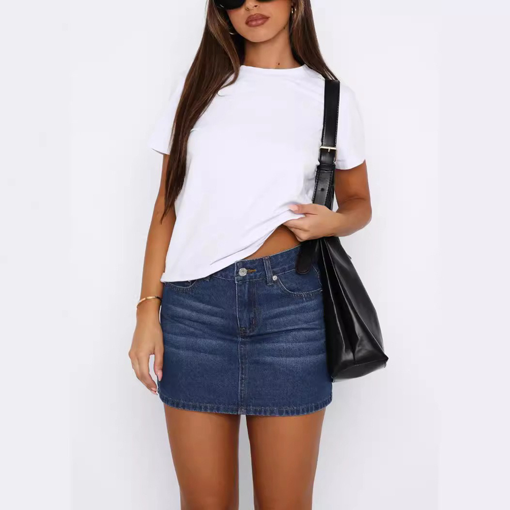 Womens Denim Short Skirts Jean - Street Fashion Vintage のレビューと価格