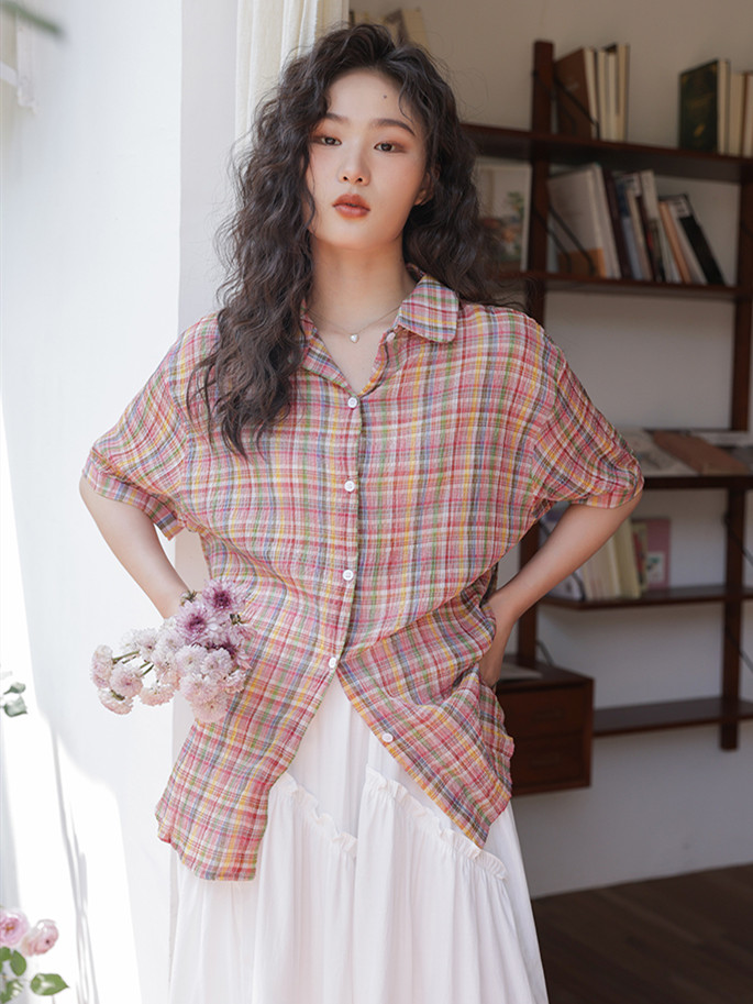 Summer New Women Turn-down Col - Street Fashion Vintage のレビューと価格