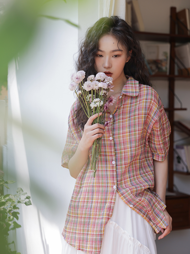 Summer New Women Turn-down Col - Street Fashion Vintage のレビューと価格
