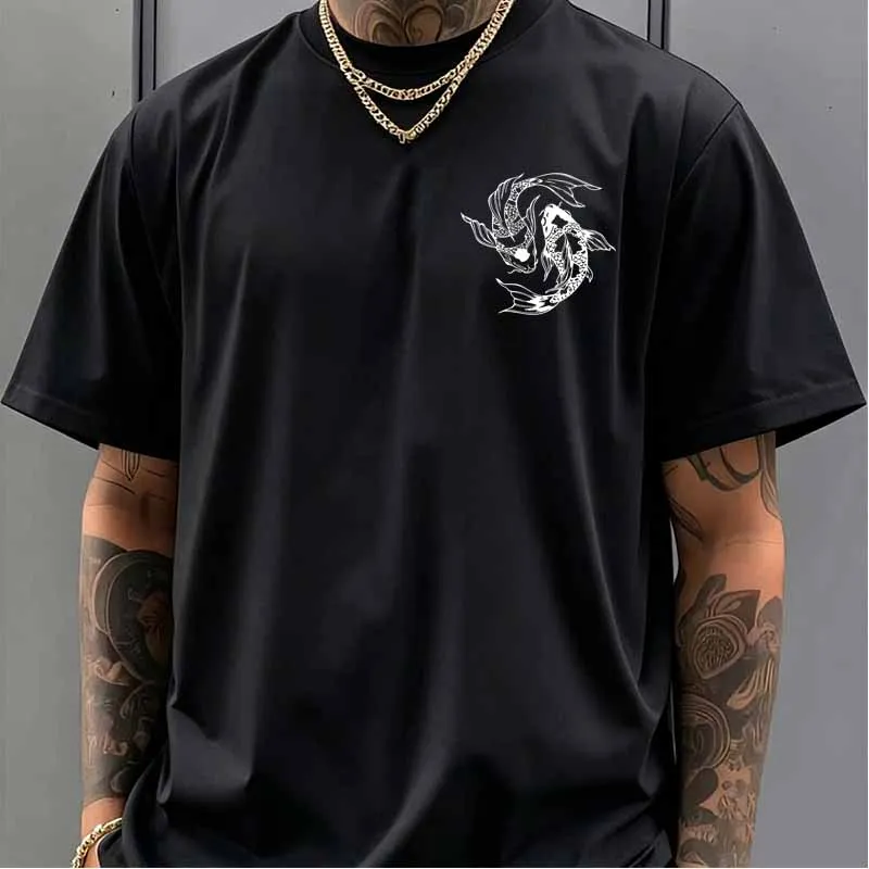 Japanese Style Koi Fish Print  - Street Fashion In Japanese のレビューと価格