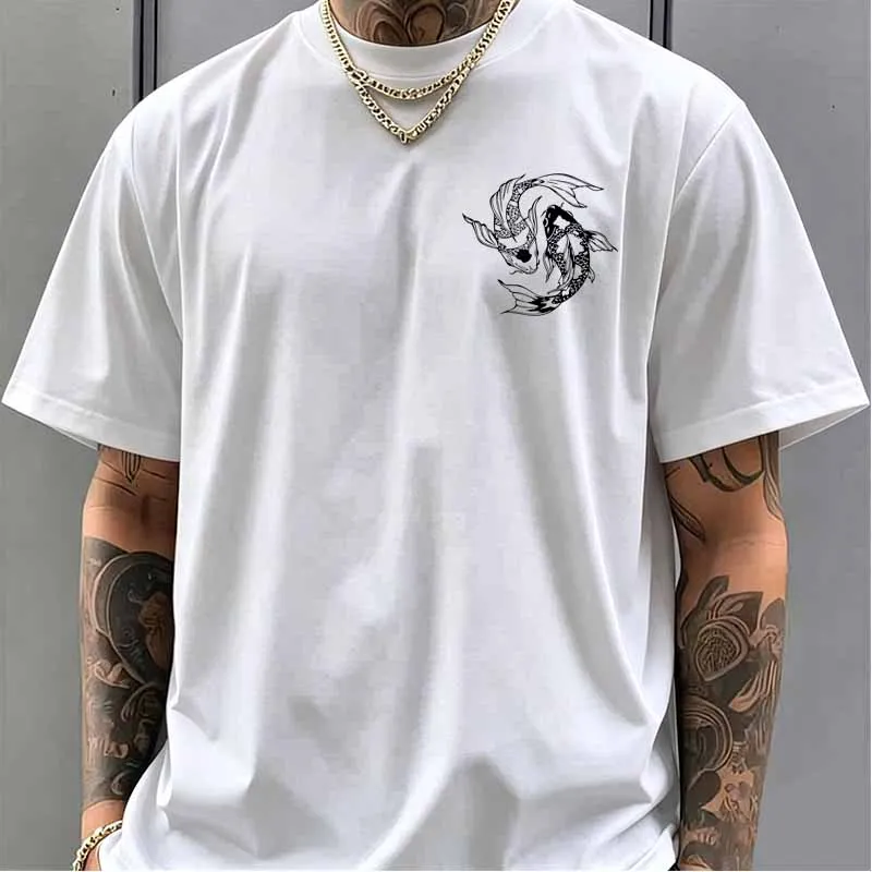 Japanese Style Koi Fish Print  - Street Fashion In Japanese のレビューと価格