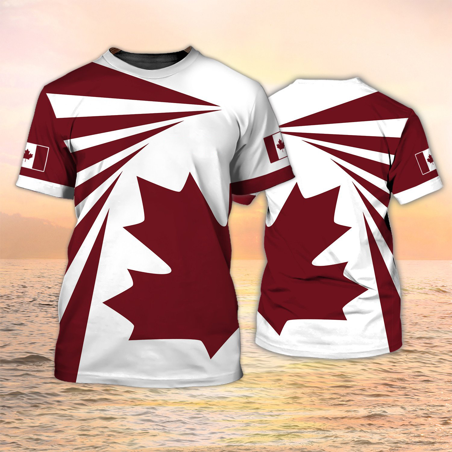 Canada Flag Graphic 3D Print M - Street Fashion Canada のレビューと価格