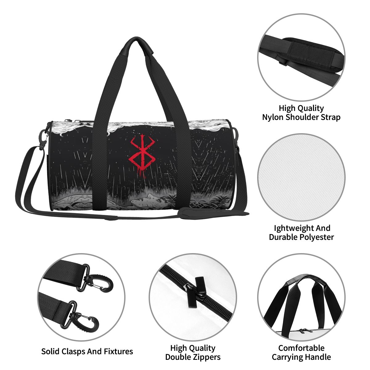 Japan Anime Bereserk Gym Bag F - Street Fashion Couple のレビューと価格