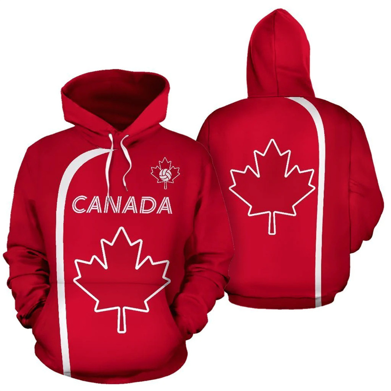 Canada Hoodie Maple Leaf 3d Pr - Street Fashion Canada のレビューと価格